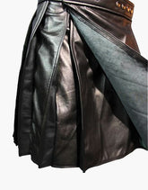 KILT IN BLACK LEATHER FOR MEN - Scottish Kilt Jacket™ USA-UK